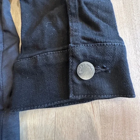 Peace Love World Black Denim Long Jacket - Picture 9 of 9